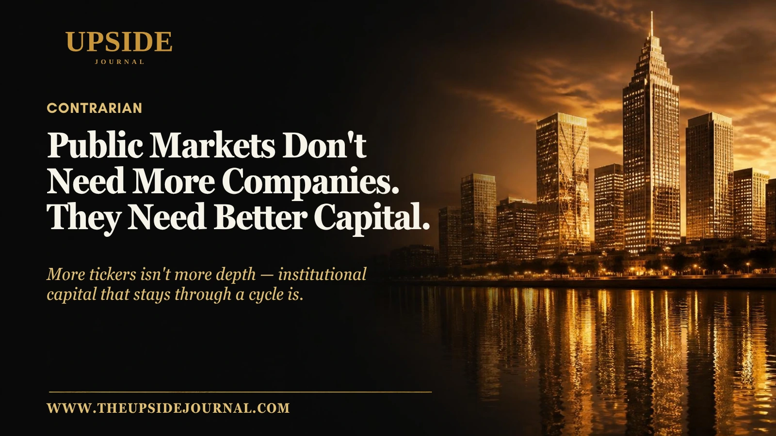 Africa's Public Markets Don't Need More Companies. They Need Better Institutional Capital. | Upside Journal