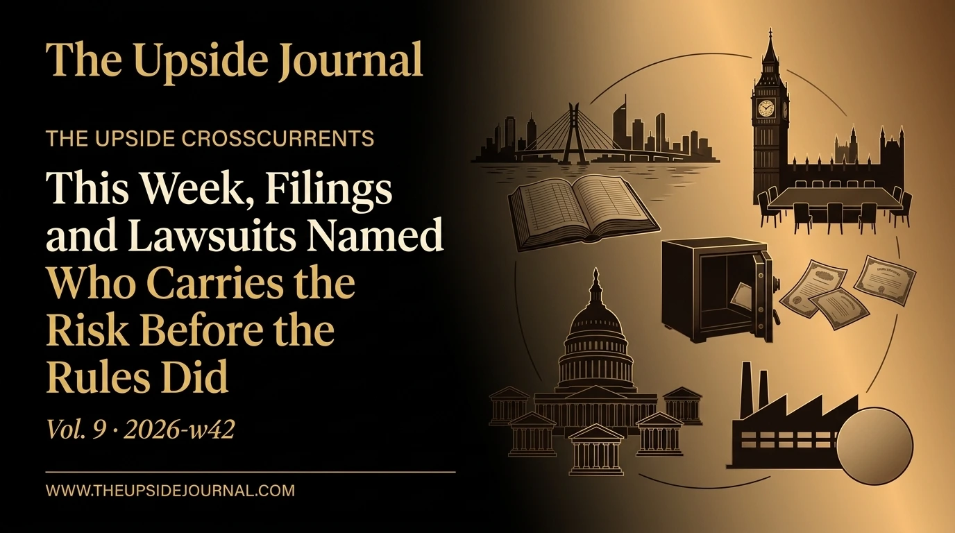 This Week, Filings and Lawsuits Named Who Carries the Risk Before the Rules Did