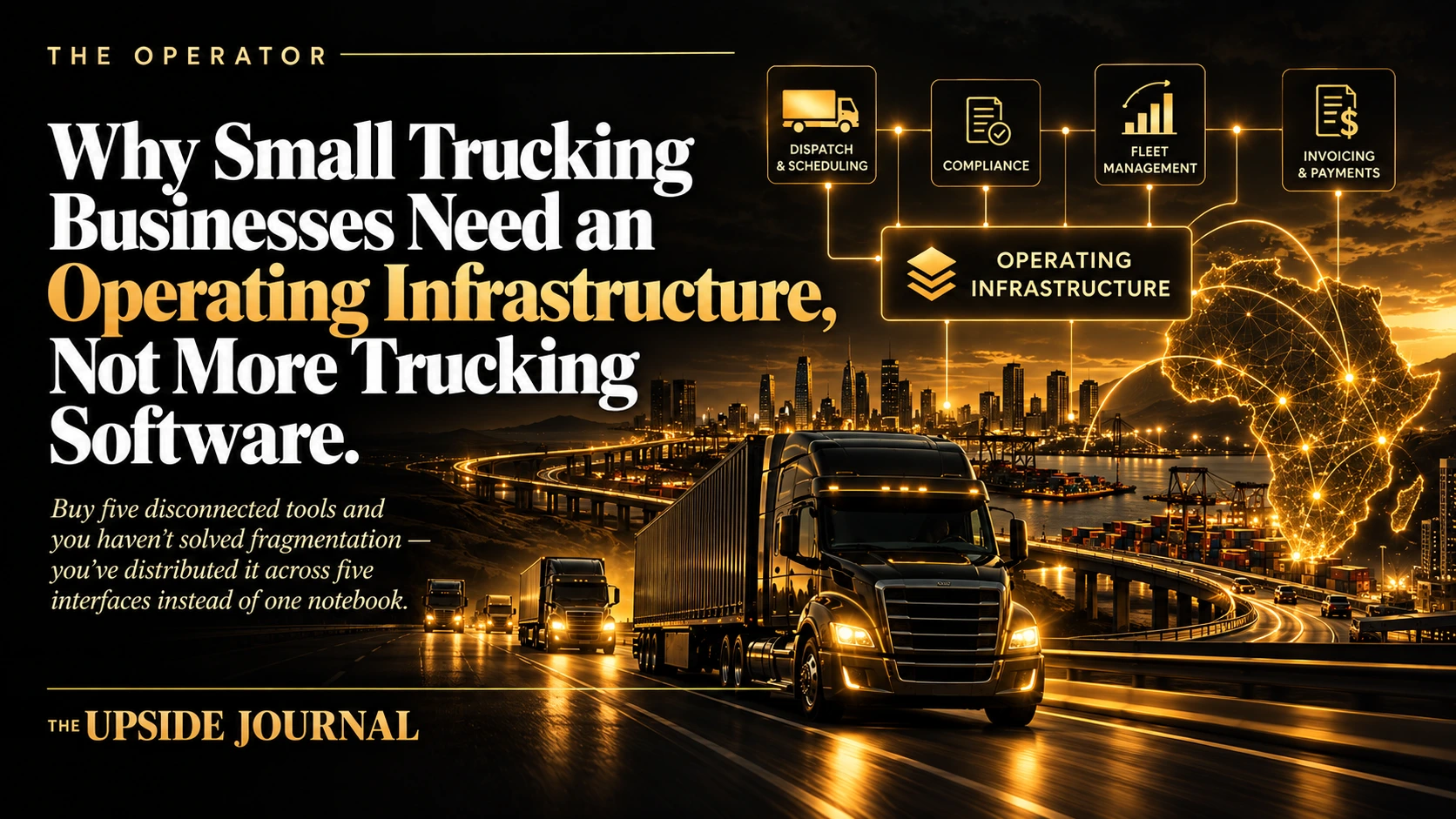 Why Small Trucking Businesses Need an Operating Infrastructure, Not More Trucking Software | Upside Journal