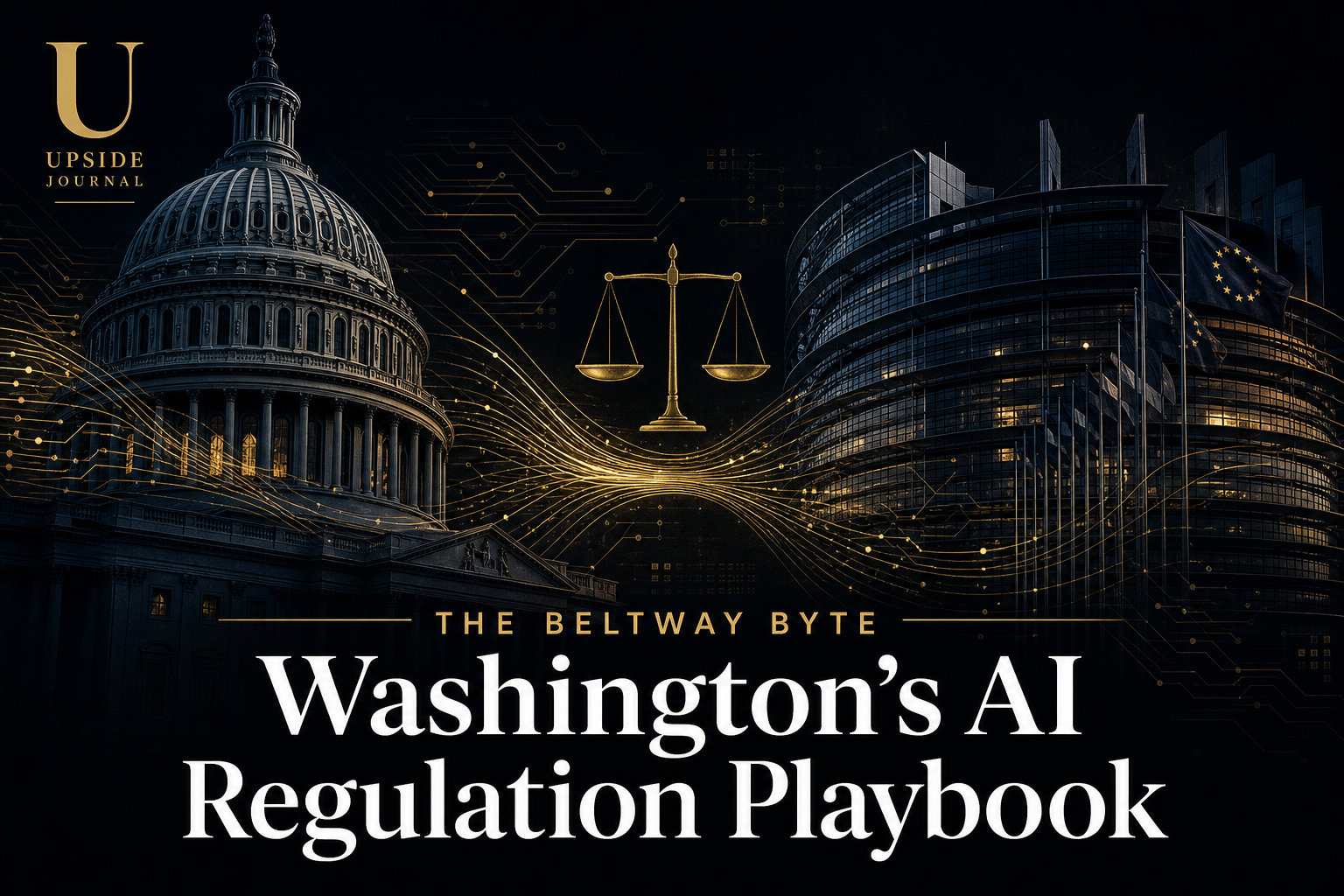 Washington's AI Regulation Playbook — diverging policy paths between the EU and US on artificial intelligence regulation. Upside Journal.