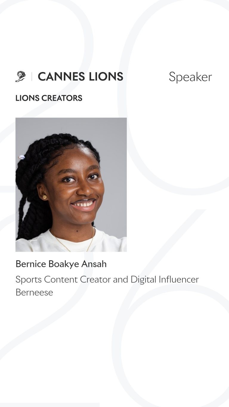 Bernice Boakye Ansah — Sports Content Creator and Digital Influencer, Cannes Lions Speaker