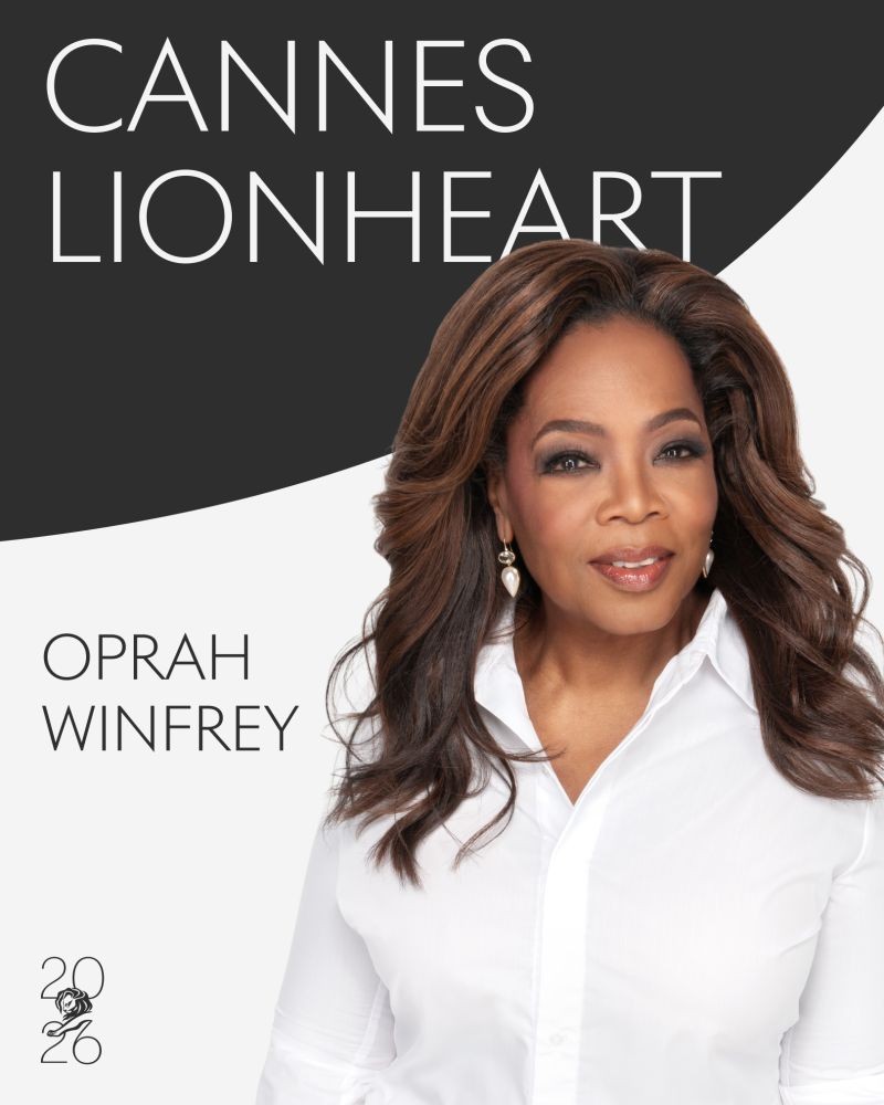 Oprah Winfrey — 2026 Cannes Lions LionHeart Award recipient