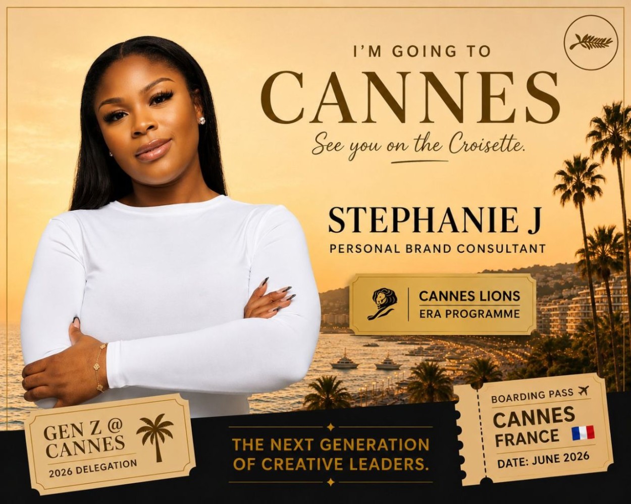 Stephanie J — Personal Brand Consultant, Gen Z at Cannes 2026 delegation