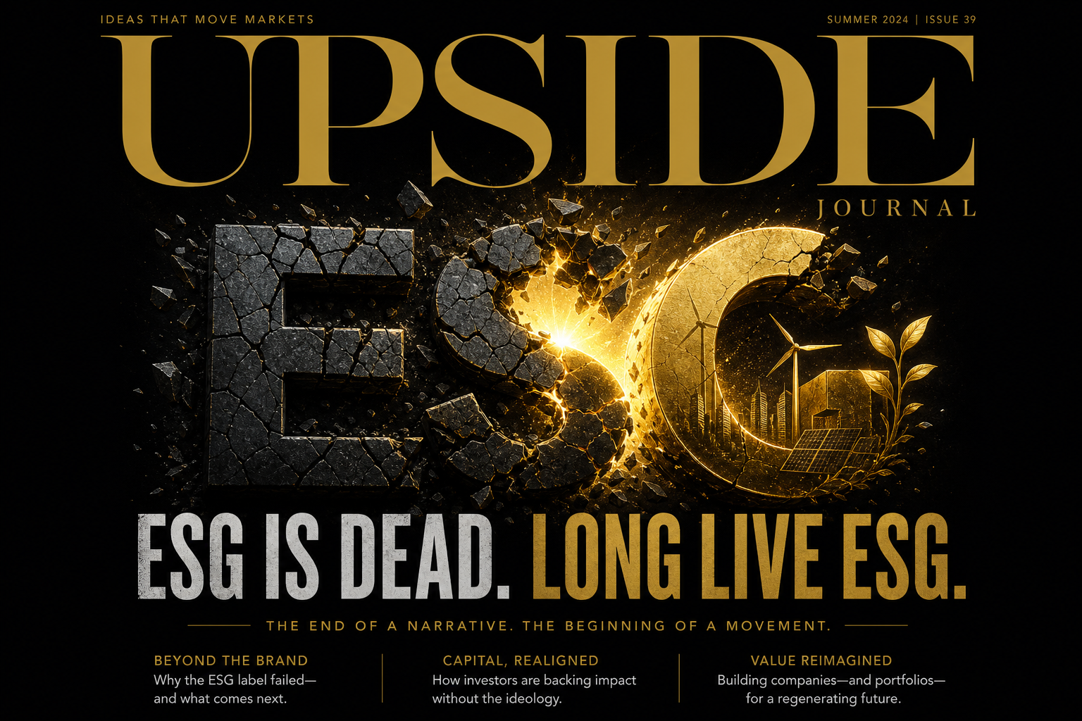 ESG Is Dead. Long Live ESG. Why Impact Investing Needs a Rebrand — Contrarian · Upside Journal
