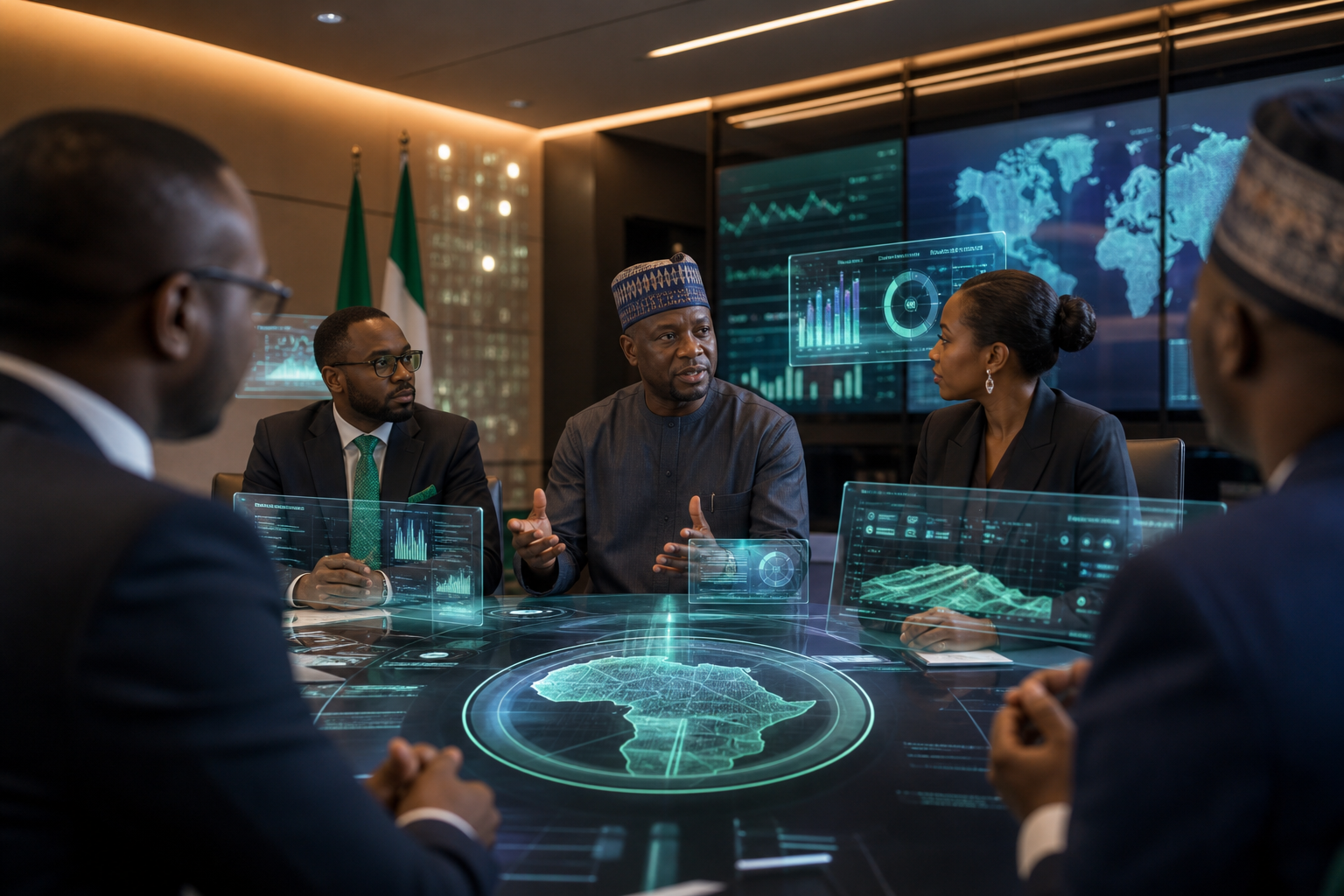 Nigeria delegation at the United Nations — AI-first diplomacy concept